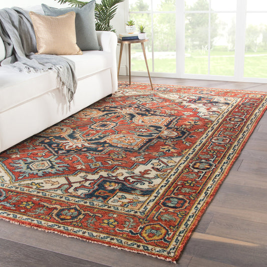 Salinas SLN05 Rug by Jaipur Living in red, multicolor. Made from 100% wool in a unique style.