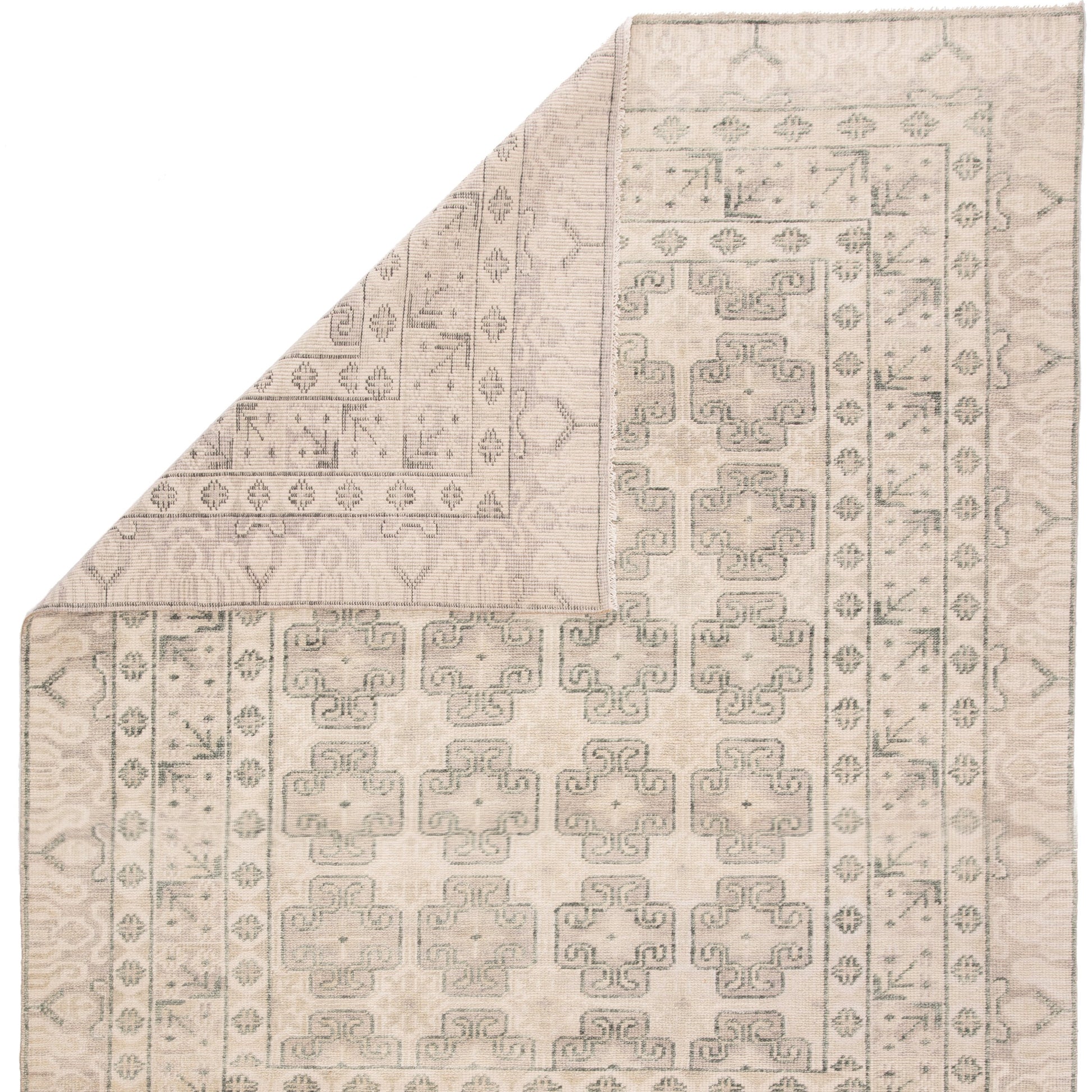 Salinas SLN08 Rug by Jaipur Living in ivory, green. Made from 100% wool in a unique style.
