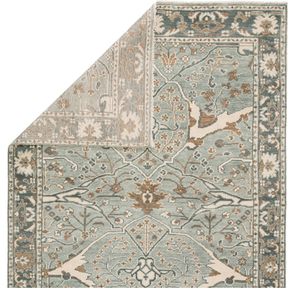 Salinas SLN11 Rug by Jaipur Living in light teal, ivory. Made from 100% wool in a unique style.