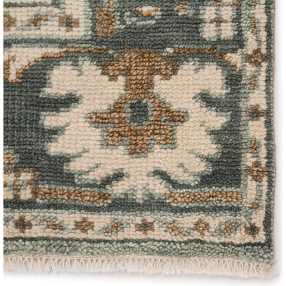 Salinas SLN11 Rug by Jaipur Living in light teal, ivory. Made from 100% wool in a unique style.