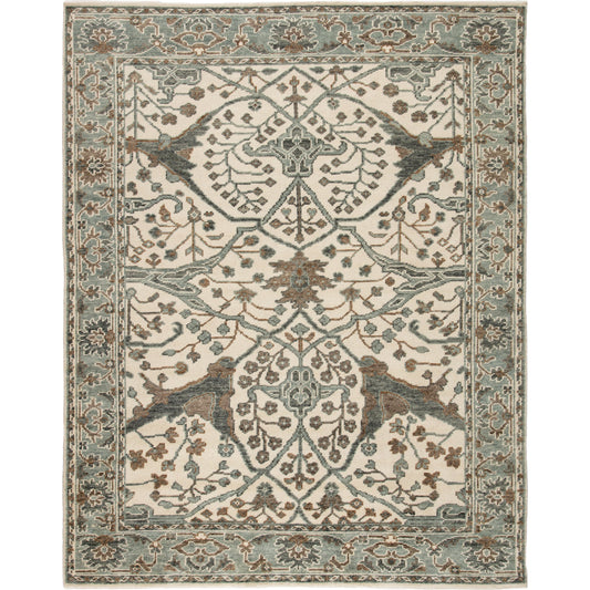 001 105534-42052,105534-42053,105534-45439 | Primary Silo | Slayton Rug by Jaipur Living in light teal, ivory. Made from 100% wool in a unique style.
