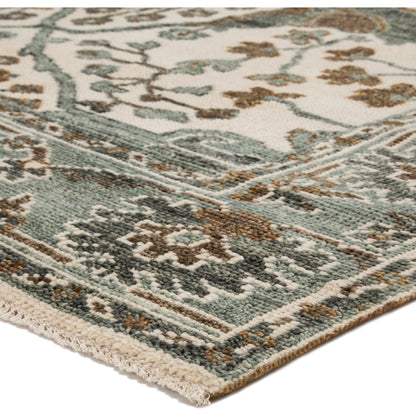 Salinas SLN11 Rug by Jaipur Living in light teal, ivory. Made from 100% wool in a unique style.