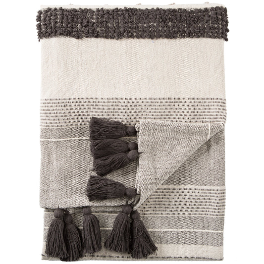 Sojourn Sur by Jaipur Living in gray, ivory. Made from 100% cotton in a eclectic & global style.