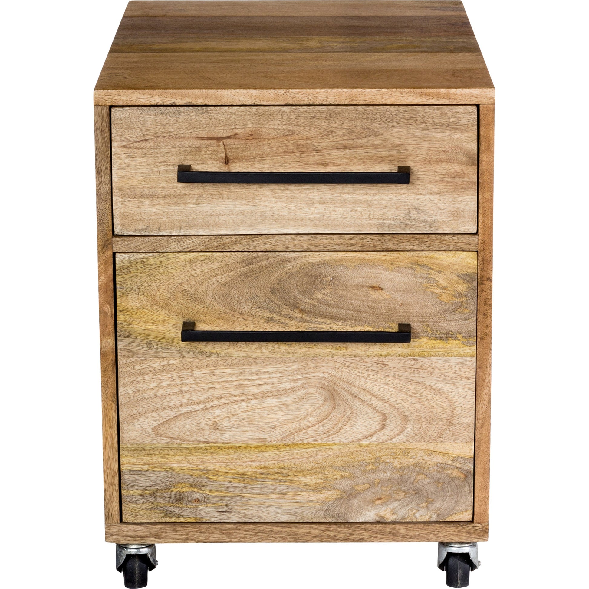 Colvin Mobile Pedestal by Moe's Home Collection in natural. Made from solid mango wood, iron in a modern style.