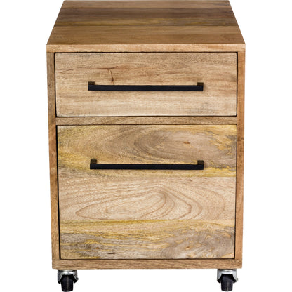 Colvin Mobile Pedestal by Moe's Home Collection in natural. Made from solid mango wood, iron in a modern style.