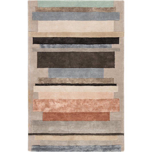 Syntax SYN03 Rug by Jaipur Living in gray, pink. Made from 61% viscose, 39% wool in a unique style.