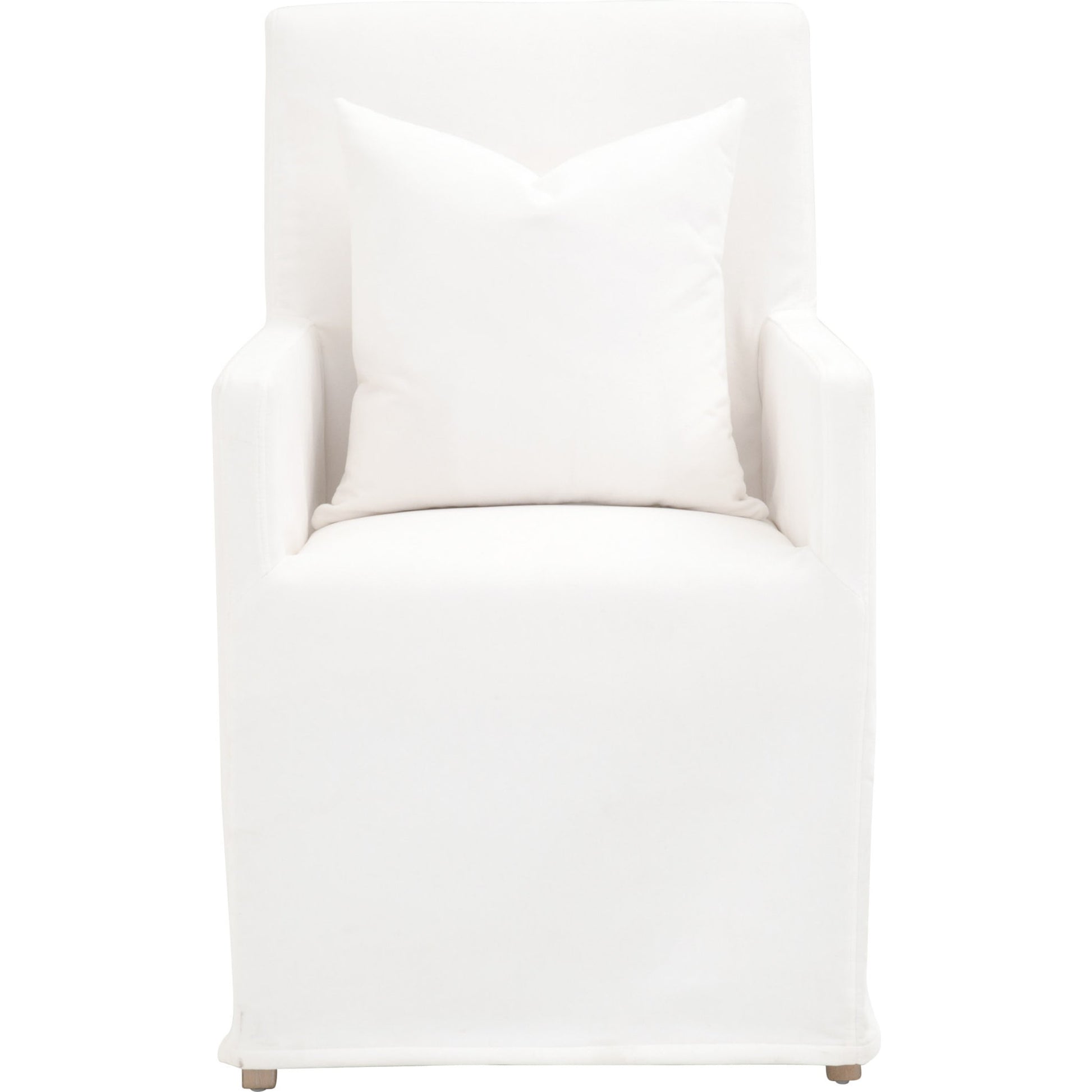 Shelter Slipcover Arm Chair by Essentials For Living in natural gray, livesmart peyton-pearl. Made from solid birch, plywood, 98% polyester, 2% nylon in a transitional style.