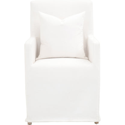 Shelter Slipcover Arm Chair by Essentials For Living in natural gray, livesmart peyton-pearl. Made from solid birch, plywood, 98% polyester, 2% nylon in a transitional style.