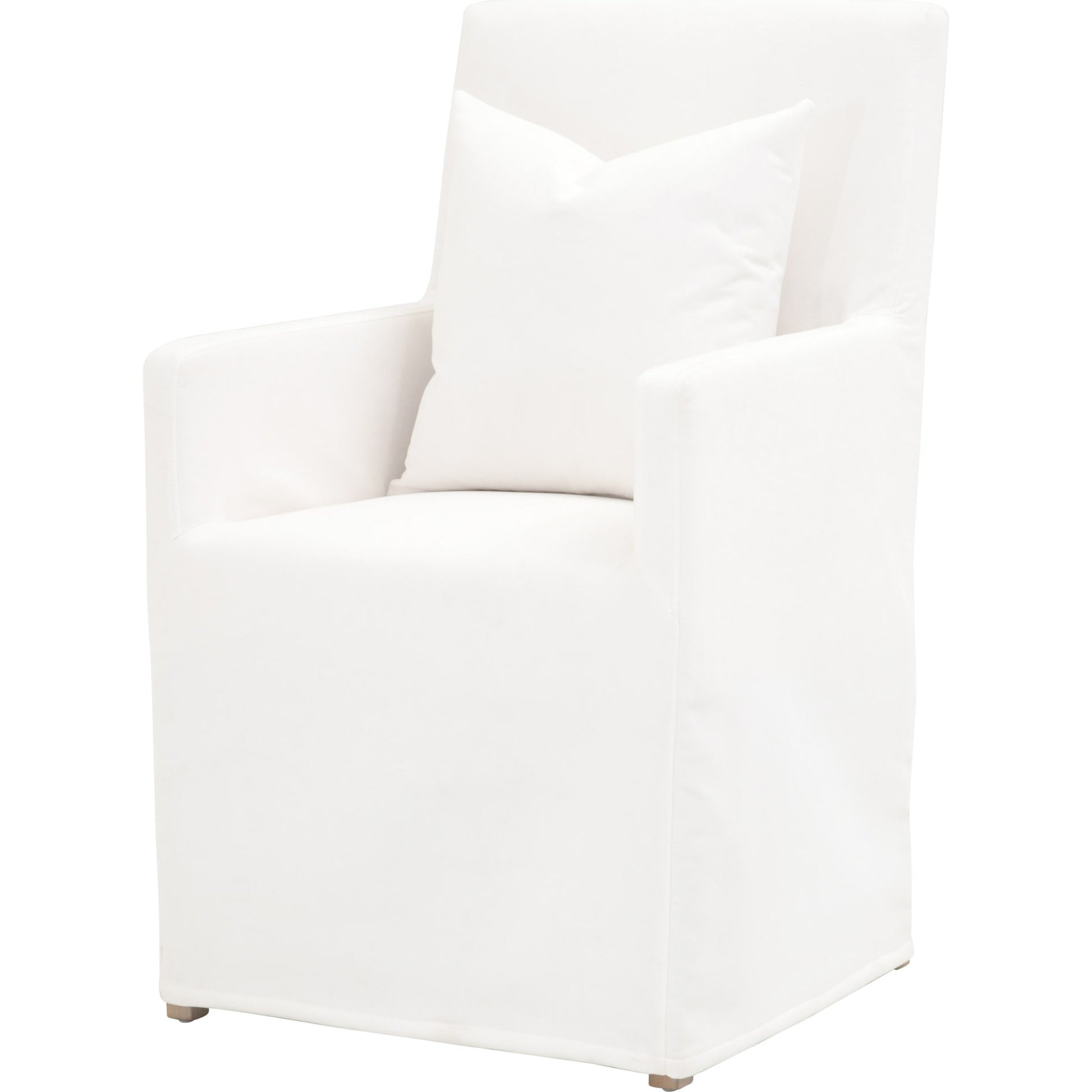 Shelter Slipcover Arm Chair by Essentials For Living in natural gray, livesmart peyton-pearl. Made from solid birch, plywood, 98% polyester, 2% nylon in a transitional style.