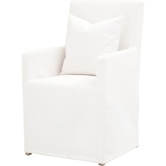Shelter Slipcover Arm Chair by Essentials For Living in natural gray, livesmart peyton-pearl. Made from solid birch, plywood, 98% polyester, 2% nylon in a transitional style.