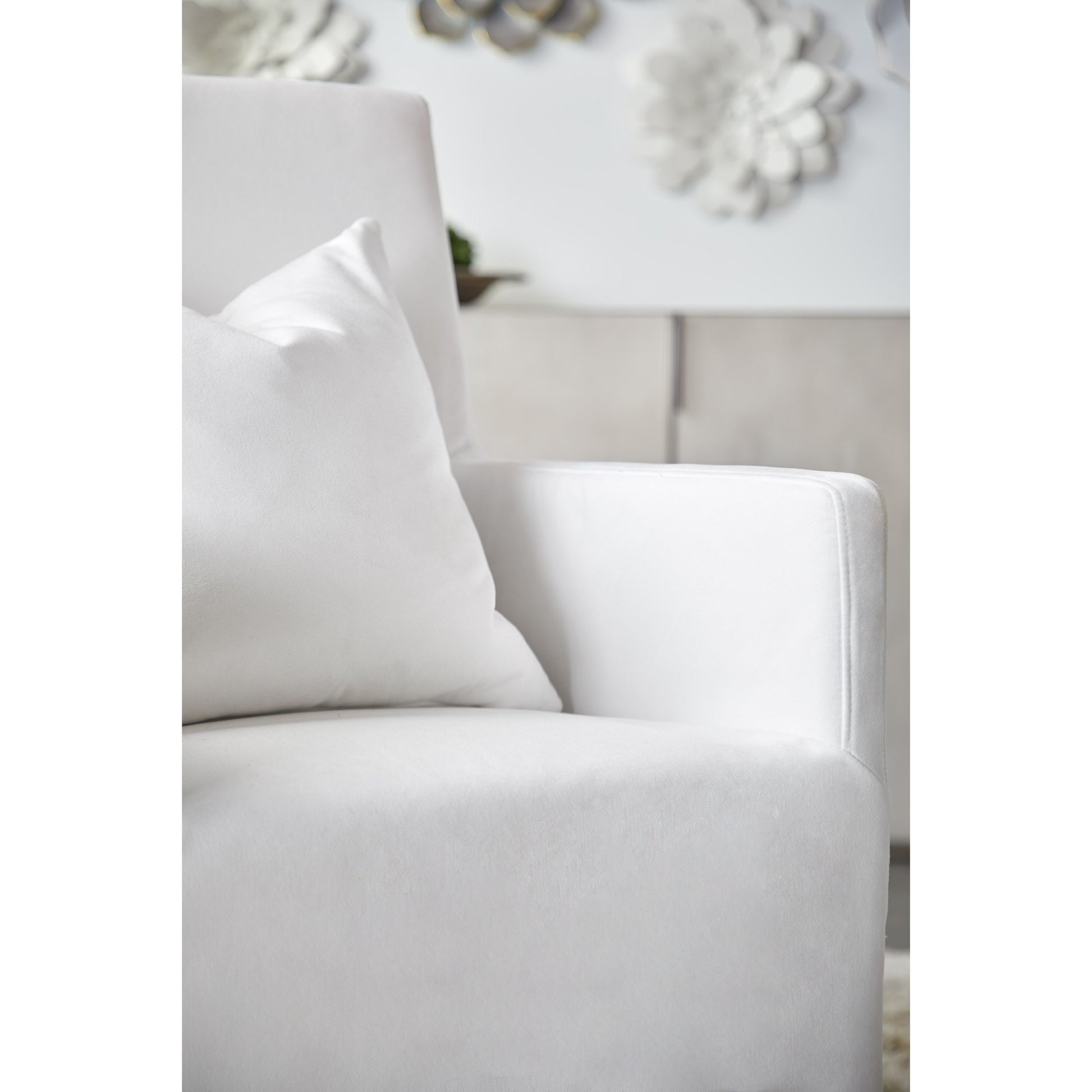 Shelter Slipcover Arm Chair by Essentials For Living in natural gray, livesmart peyton-pearl. Made from solid birch, plywood, 98% polyester, 2% nylon in a transitional style.