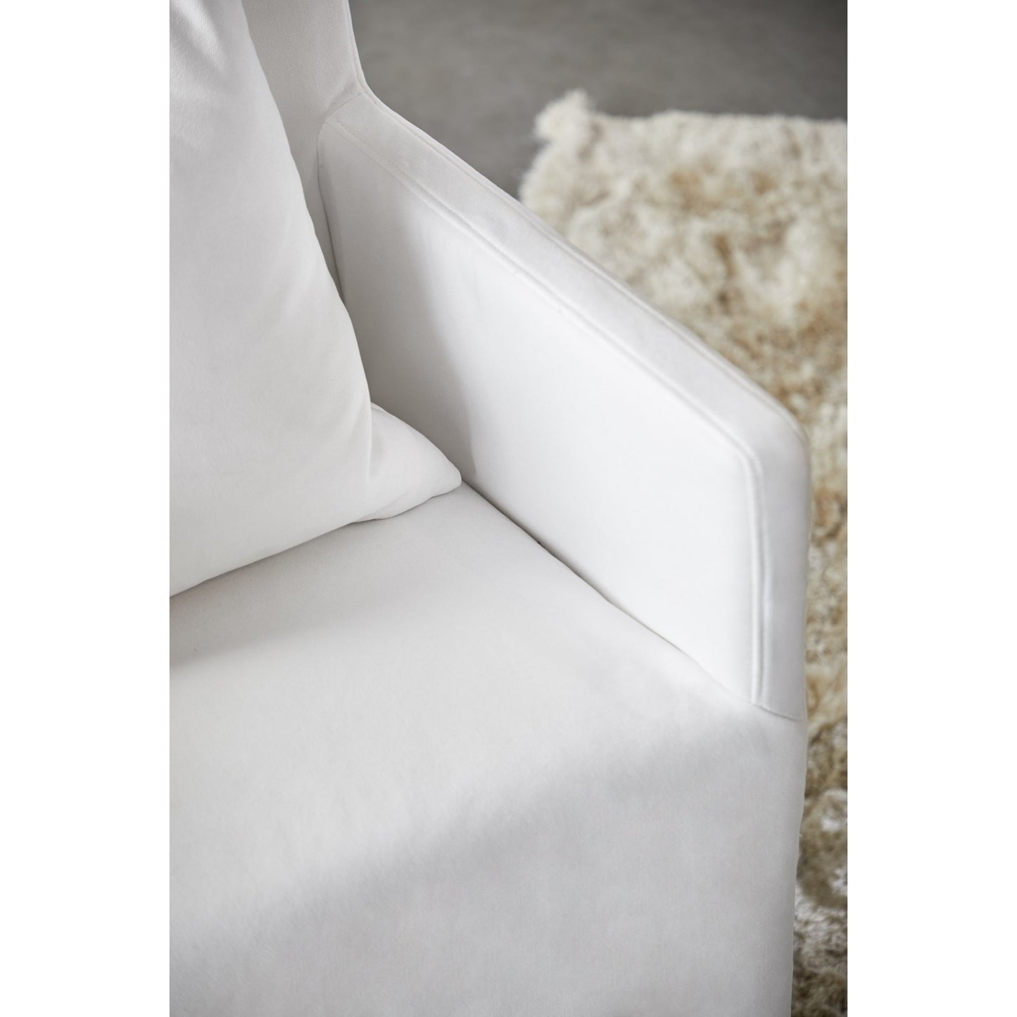 009 SR-789414 | Additional Silo | Shelter Slipcover Arm Chair by Essentials For Living in natural gray, livesmart peyton-pearl. Made from solid birch, plywood, 98% polyester, 2% nylon in a transitional style.