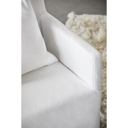 Shelter Slipcover Arm Chair by Essentials For Living in natural gray, livesmart peyton-pearl. Made from solid birch, plywood, 98% polyester, 2% nylon in a transitional style.
