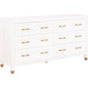 Matte White, Brushed Brass