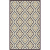Light Beige, Dark Brown, Charcoal, Tan / 2'6" x 8'