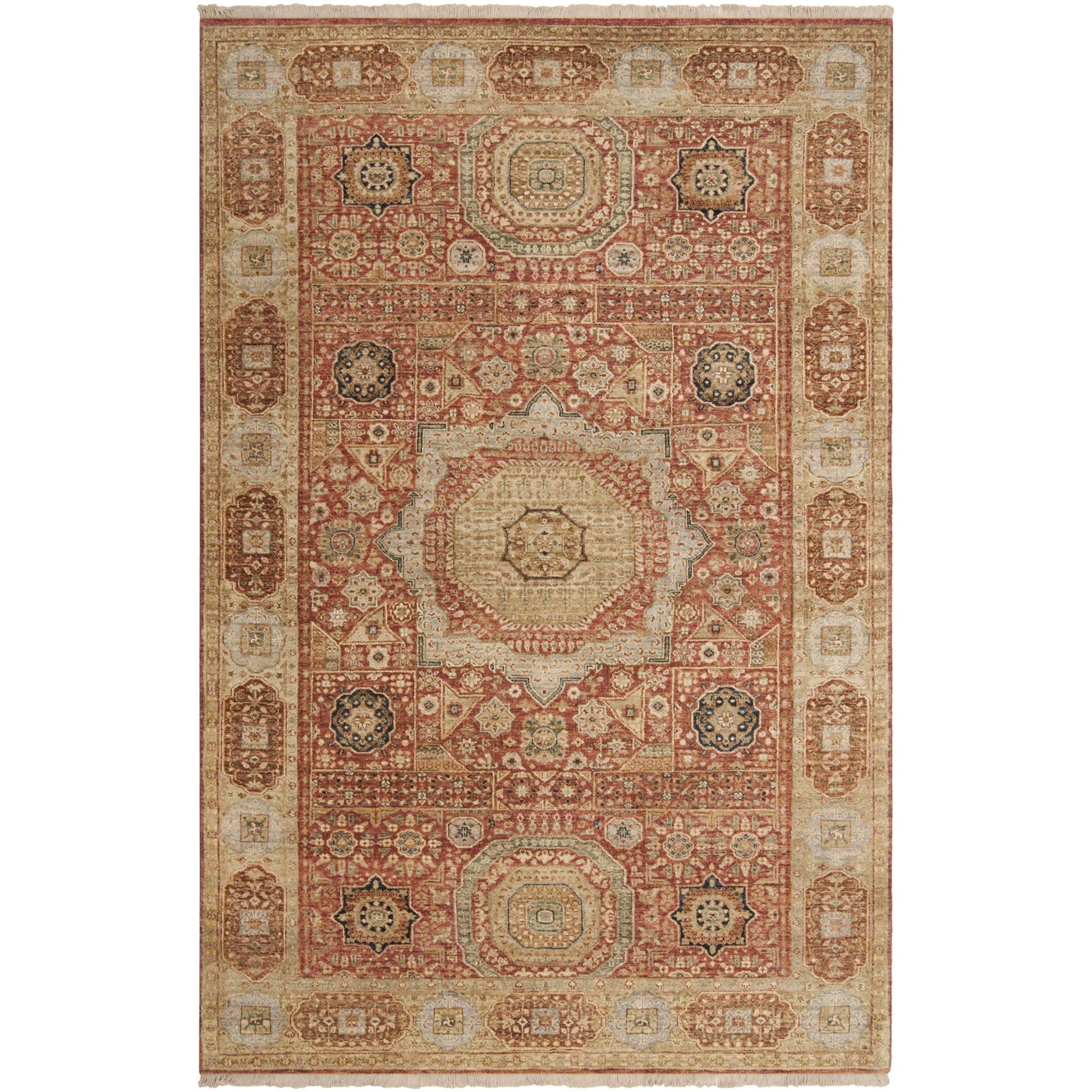 Cambridge Rug - 509 by Surya in light beige, medium brown, gray, burnt orange, light olive, brown. Made from 100% new zealand wool in a unique style.