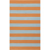 Orange, Pale Blue / 2'6" x 8'