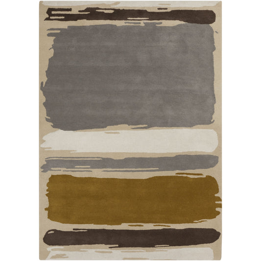 SND-4505 Rug by Surya in olive, slate, ivory, dark brown, cream. Made from 100% wool in a unique style.