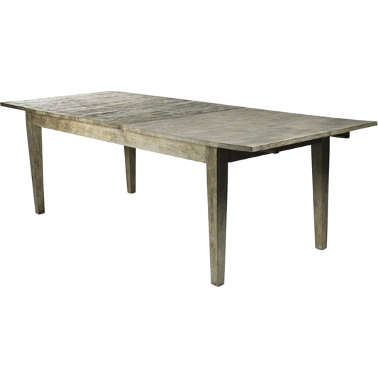 Grasse Oak Dining Table by Zentique in limed gray and oak. Made from oak in a cottage & farmhouse style.