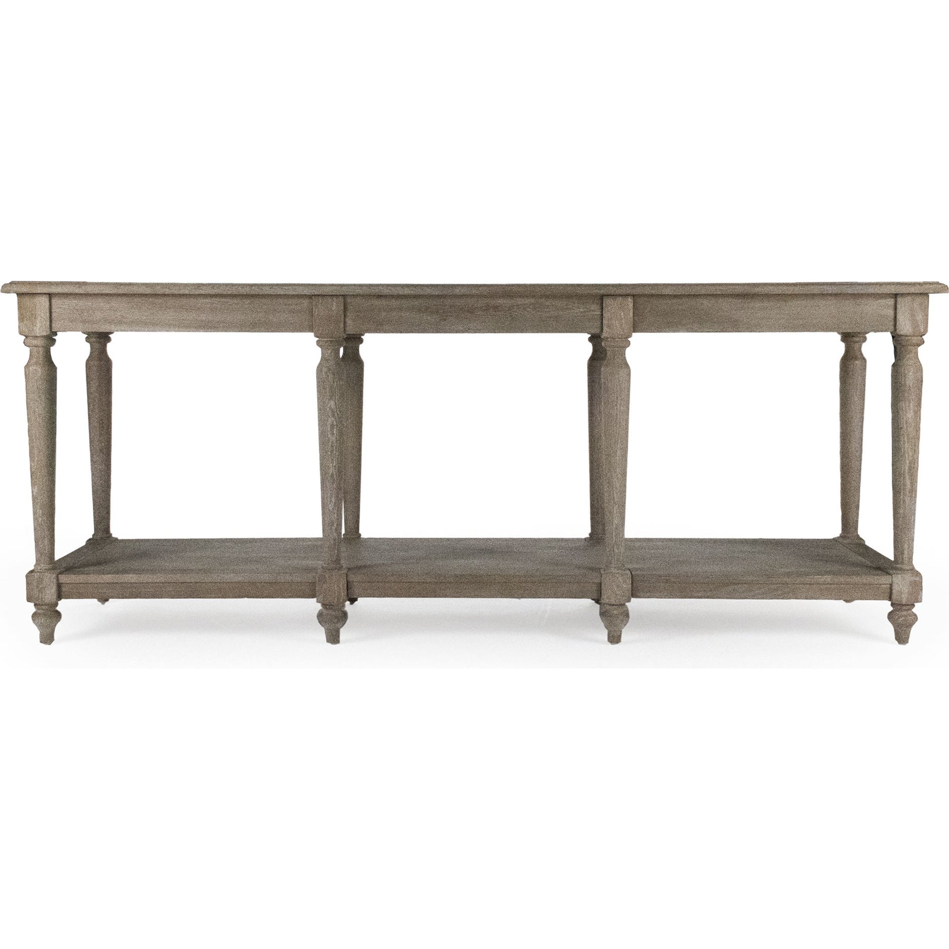 Alsace Buffet Table by Zentique in limed gray and oak. Made from oak in a traditional style.