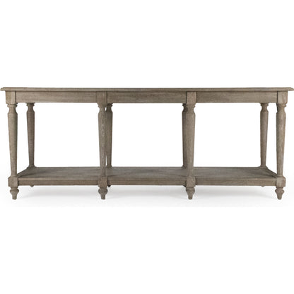 Alsace Buffet Table by Zentique in limed gray and oak. Made from oak in a traditional style.