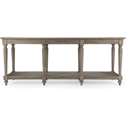 Alsace Buffet Table by Zentique in limed gray and oak. Made from oak in a traditional style.