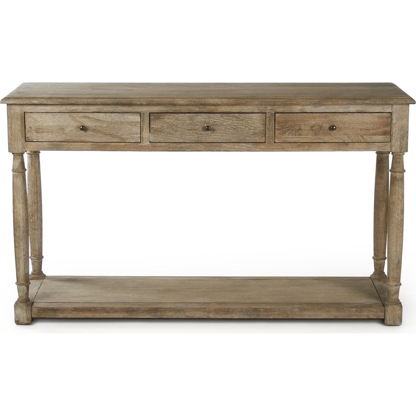 003 S-336789 | Additional Silo | Bruno Console by Zentique in limed gray and oak. Made from oak in a cottage & farmhouse style.