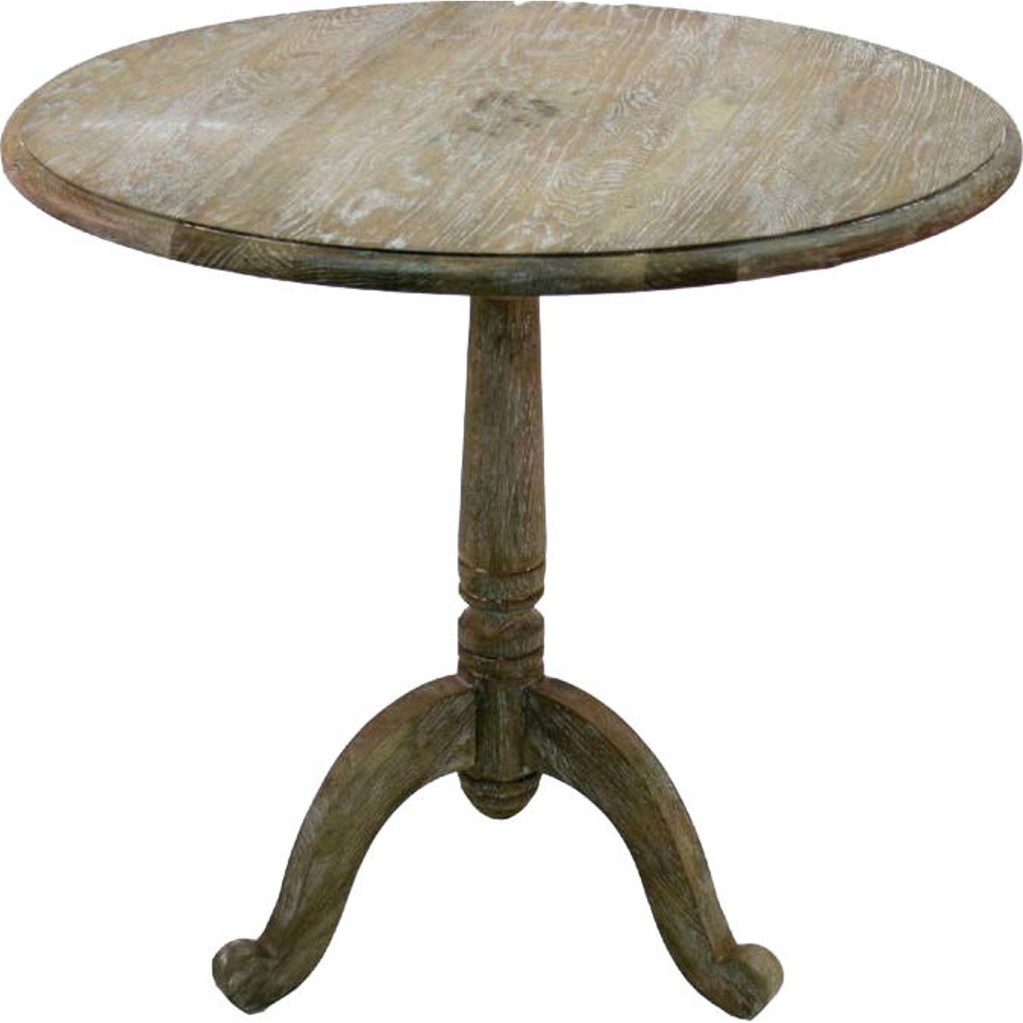 000 S-337945 | Primary Silo | Monroe Round Table by Zentique in limed gray and oak. Made from oak in a traditional style.