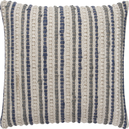 Craighead Pillow by HedgeApple Essentials in blue, natural. Made from unique in a transitional style.