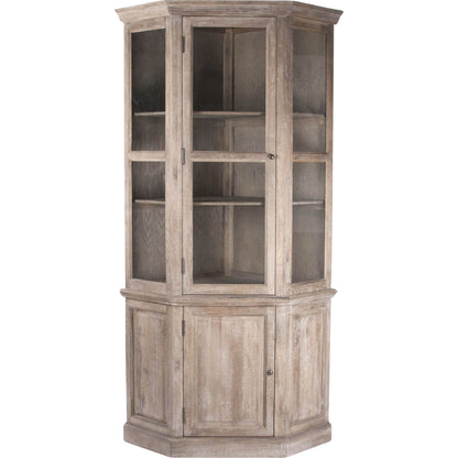 Edgar Cabinet by Zentique in limed gray and oak. Made from oak in a cottage & farmhouse style.