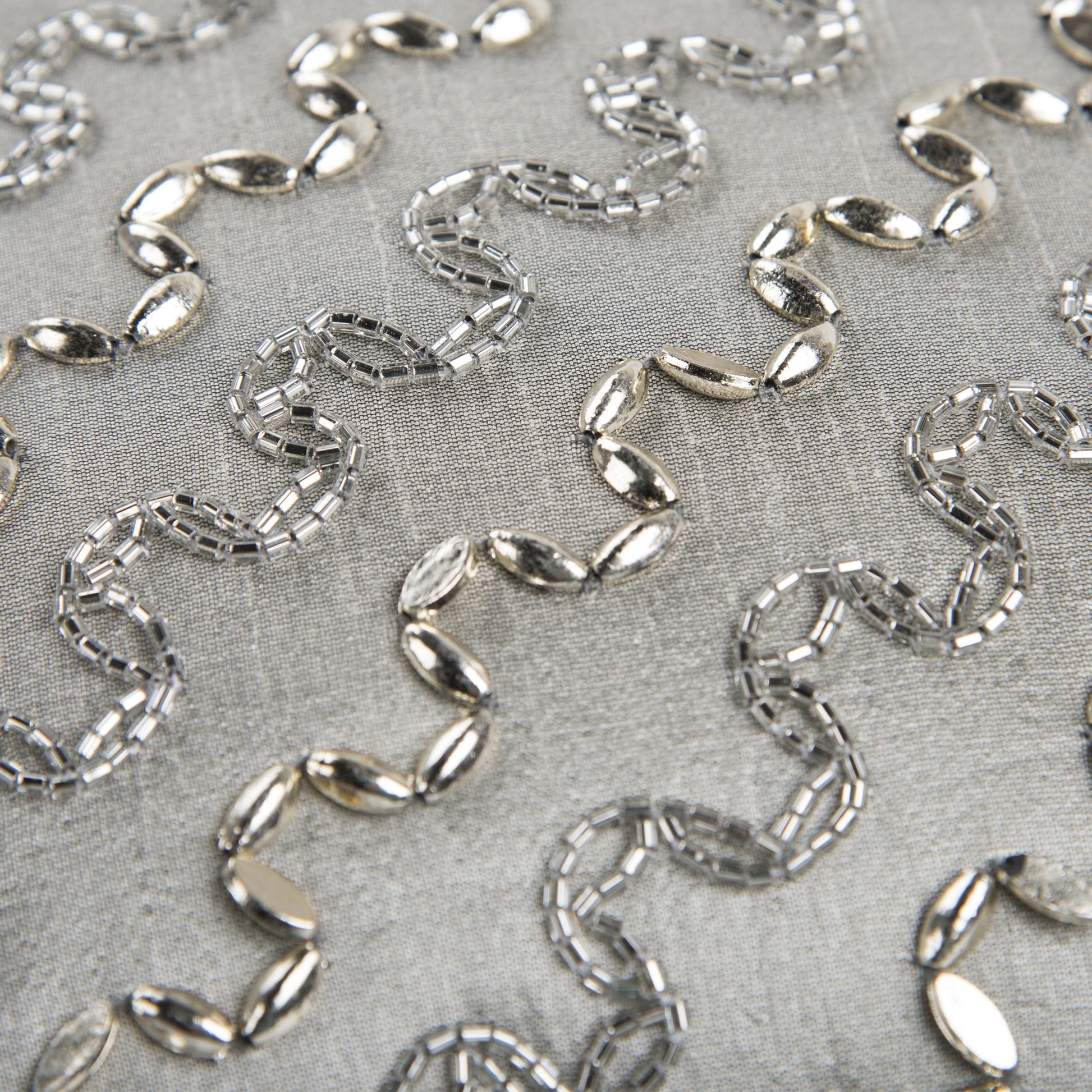 Gratiot Pillow by HedgeApple Essentials in silver. Made from polyester in a modern style.