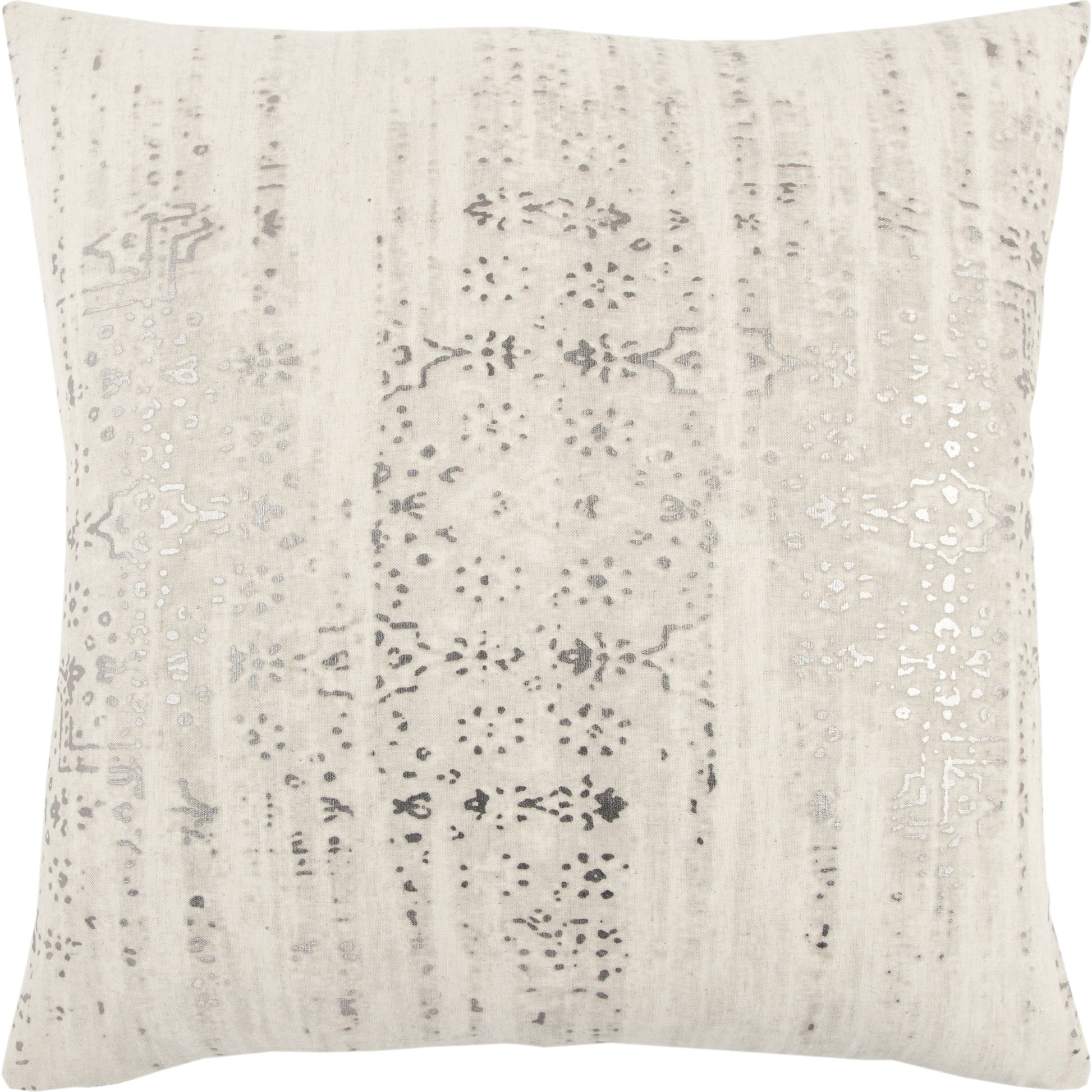 Grandview Pillow by HedgeApple Essentials in natural, silver. Made from cotton, flax in a modern style.