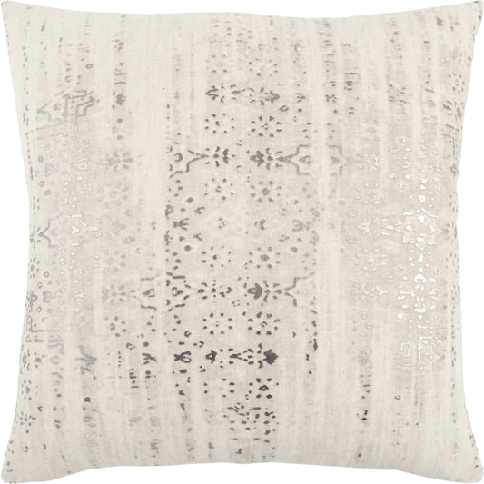 Grandview Pillow by HedgeApple Essentials in natural, silver. Made from cotton, flax in a modern style.
