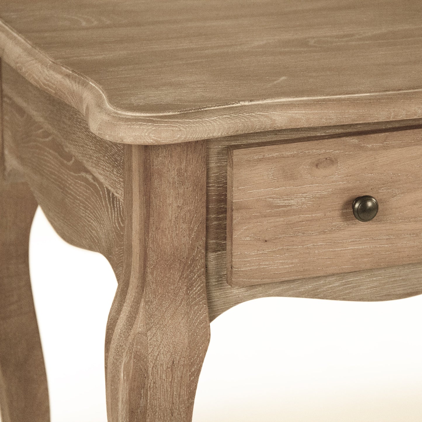006 SR-900406 | Closeup | Serene Desk by Zentique in limed gray oak and oak. Made from oak in a cottage & farmhouse style.