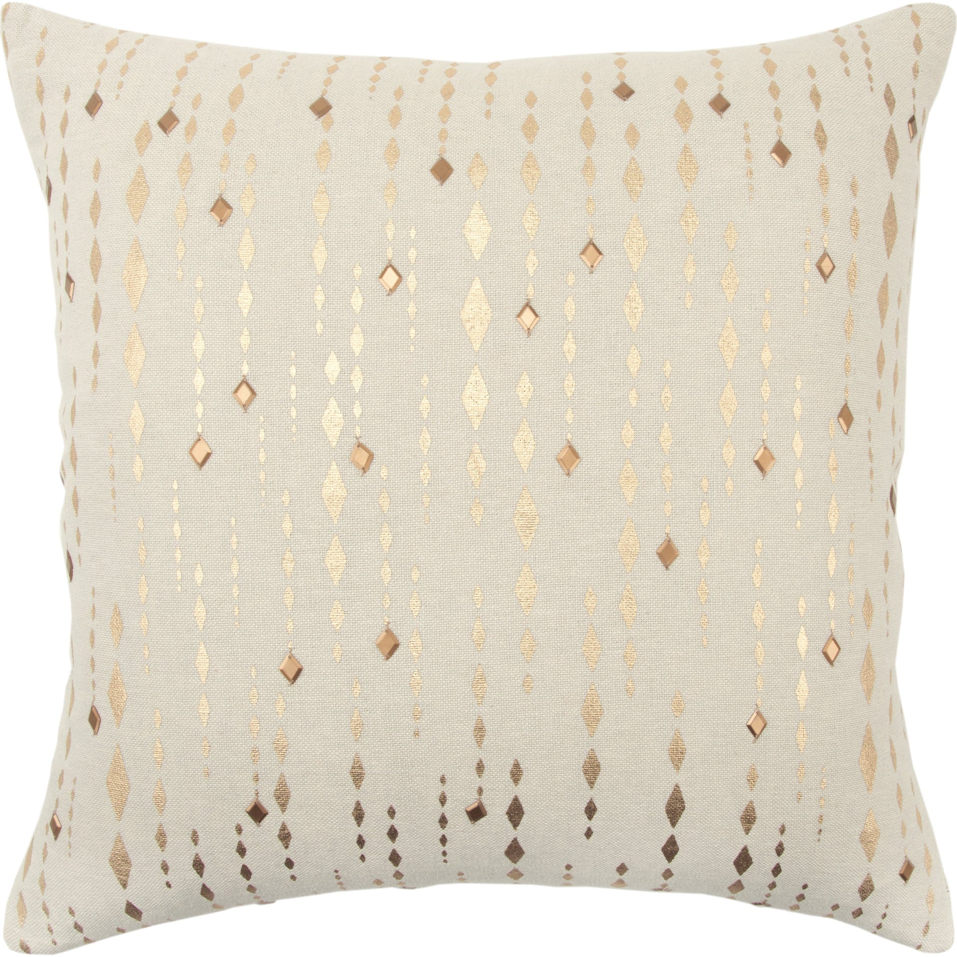 Grainger Pillow by HedgeApple Essentials in gold, natural. Made from cotton in a modern style.