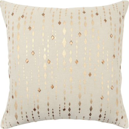 Grainger Pillow by HedgeApple Essentials in gold, natural. Made from cotton in a modern style.