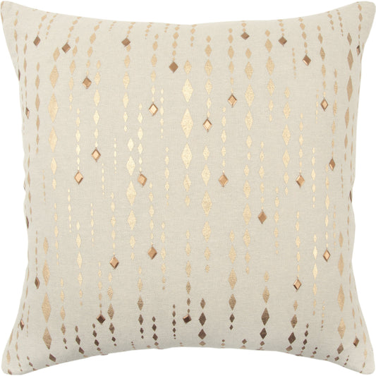 Grainger Pillow by HedgeApple Essentials in gold, natural. Made from cotton in a modern style.