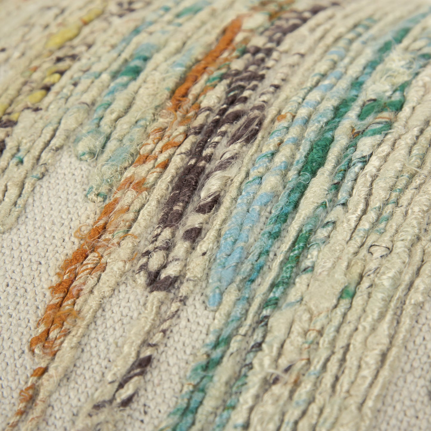 002 SR-870345,SR-885804 | Closeup | McDonald Pillow by HedgeApple Essentials in natural. Made from jute, cotton in a rustic style.