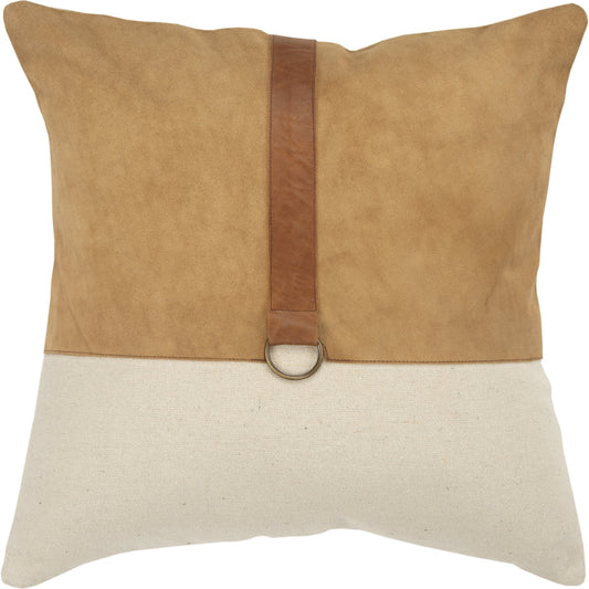Muskogee Pillow by HedgeApple Essentials in natural, camel. Made from unique in a rustic style.