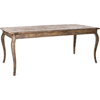Vineyard Oak Dining Table by Zentique in oak. Made from oak in a traditional style.