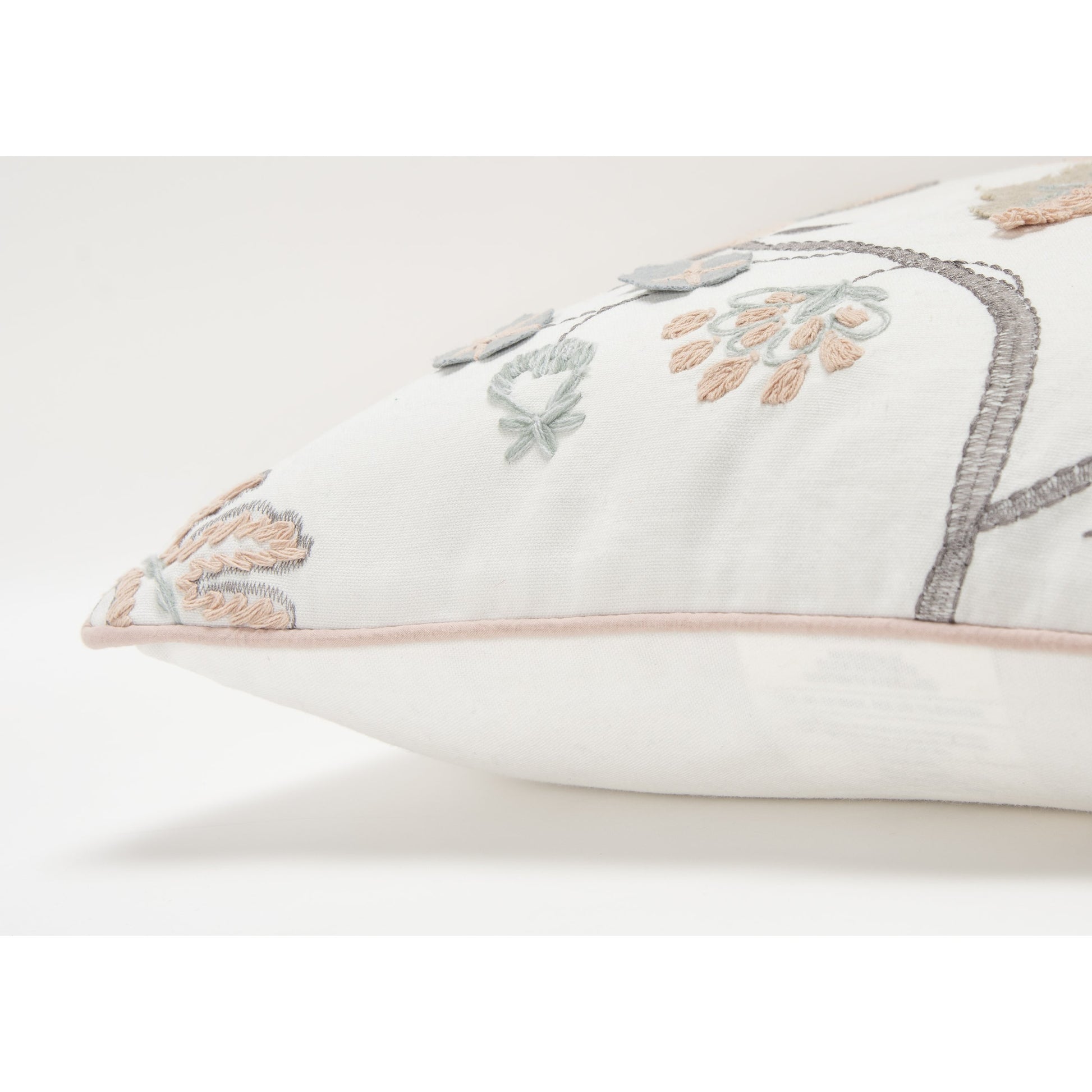 Baxter Pillow by HedgeApple Essentials in white. Made from cotton in a traditional style.