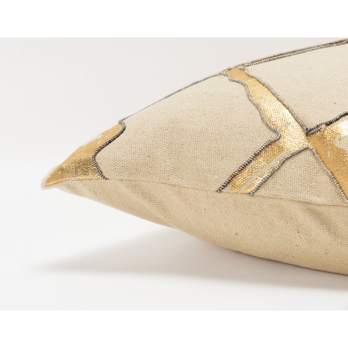 003 SR-870531,SR-885961 | Closeup | Venango Pillow by HedgeApple Essentials in natural. Made from cotton in a eclectic & global style.