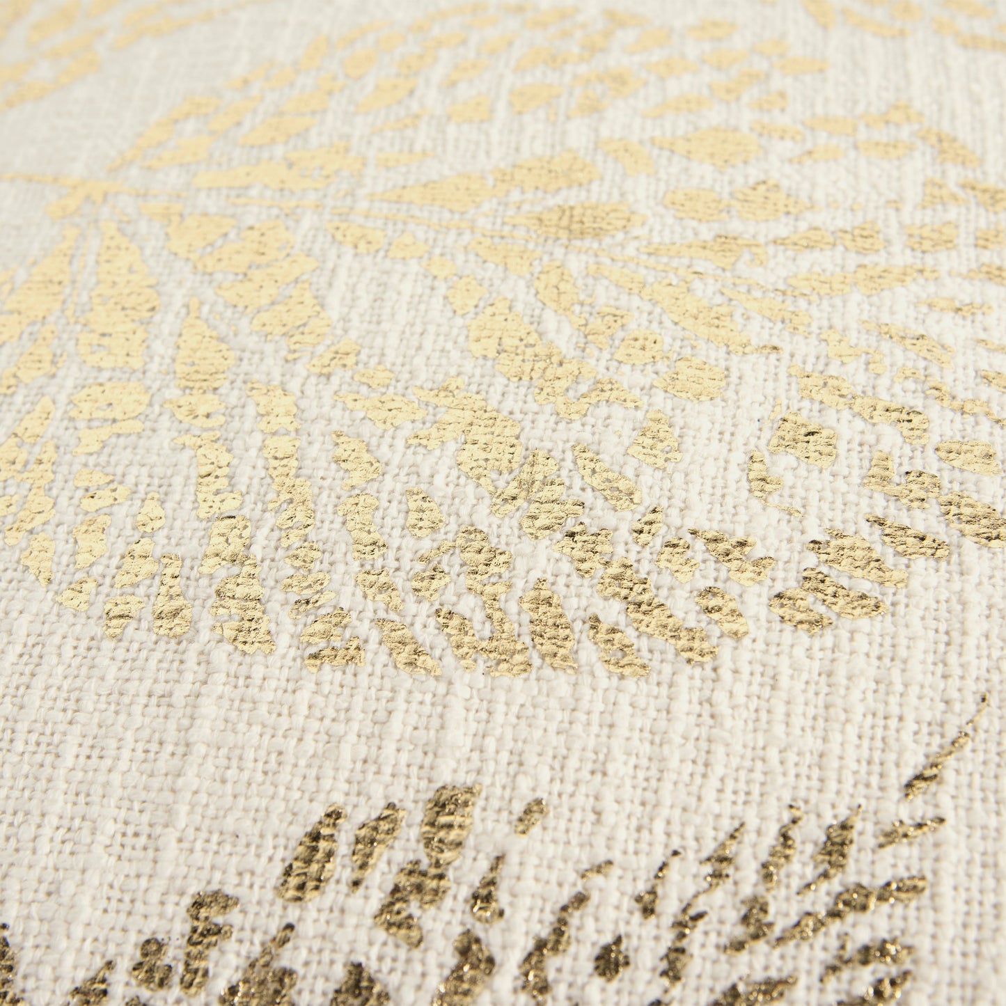 002 SR-870712,SR-886123 | Closeup | Levy Pillow by HedgeApple Essentials in gold, ivory. Made from unique in a modern style.