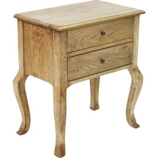 Marius End Table by Zentique in natural and oak. Made from oak in a traditional style.