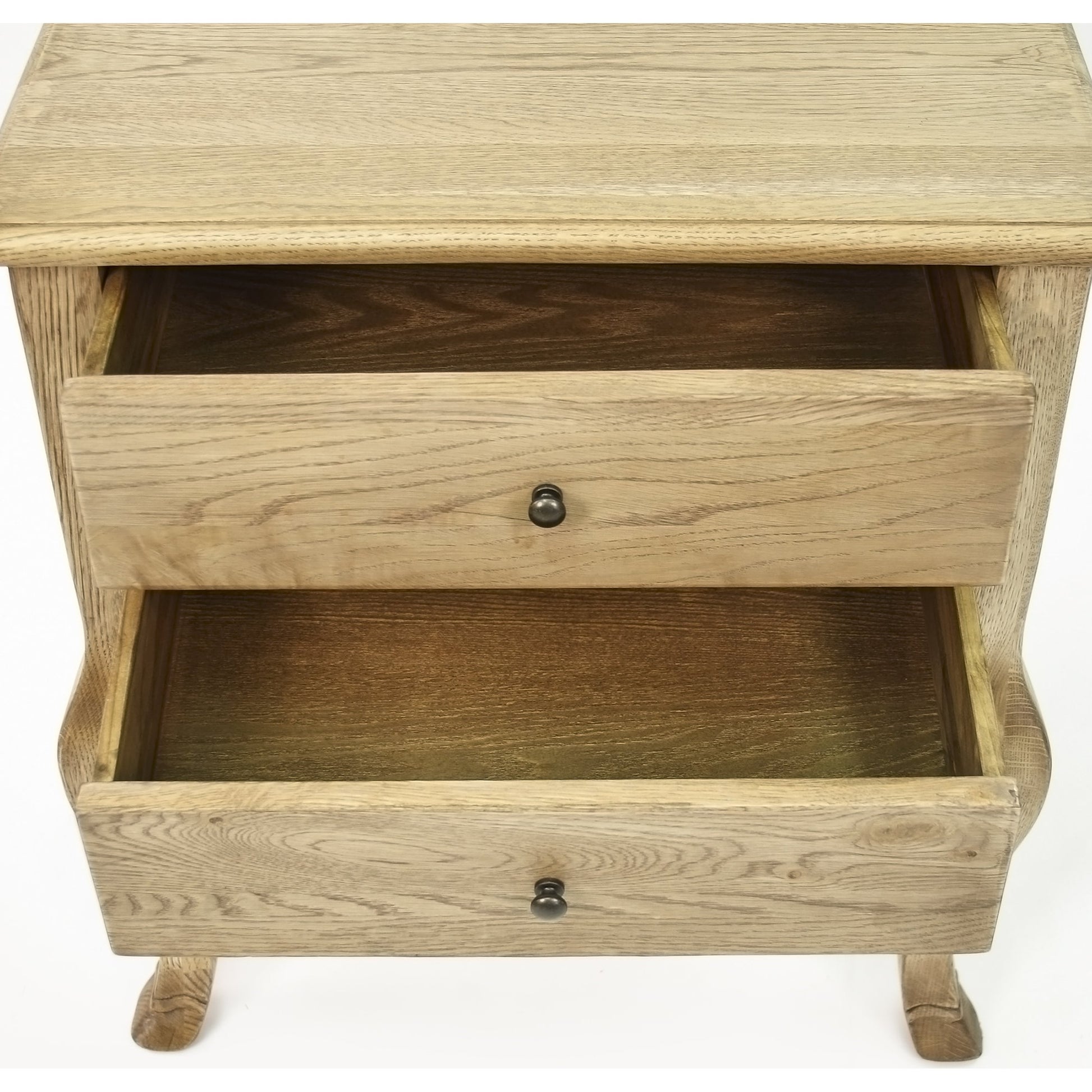 Marius End Table by Zentique in natural and oak. Made from oak in a traditional style.