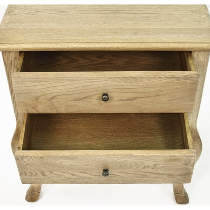 Marius End Table by Zentique in natural and oak. Made from oak in a traditional style.