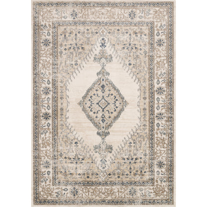 Teagan TEA-02 Rug by Loloi in oatmeal, ivory. Made from high pile: 100% polypropylene, short pile: 100% polyester in a unique style.