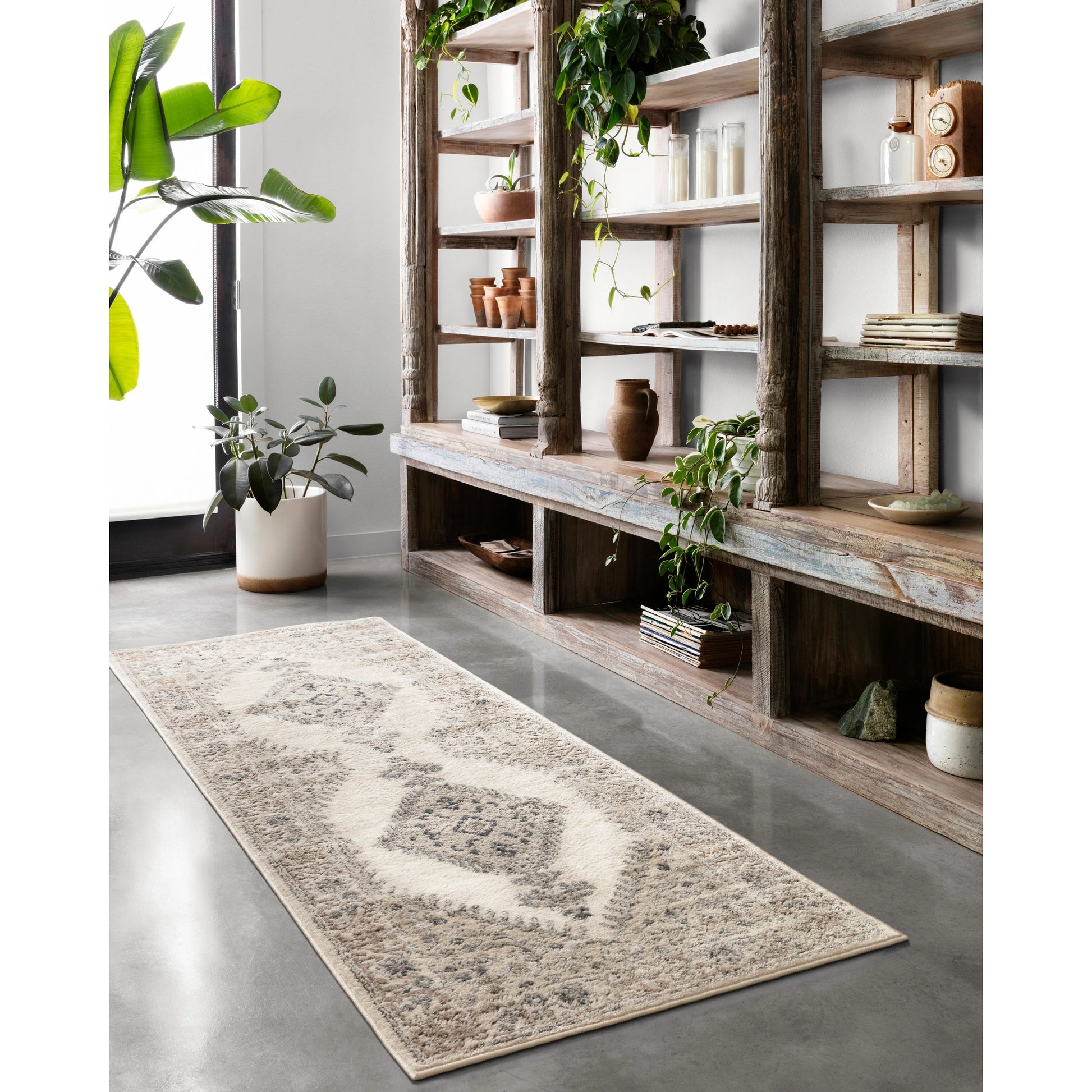 Teagan TEA-02 Rug by Loloi in oatmeal, ivory. Made from high pile: 100% polypropylene, short pile: 100% polyester in a unique style.