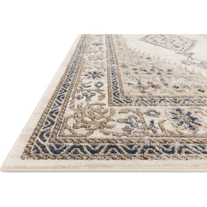 Teagan TEA-02 Rug by Loloi in oatmeal, ivory. Made from high pile: 100% polypropylene, short pile: 100% polyester in a unique style.