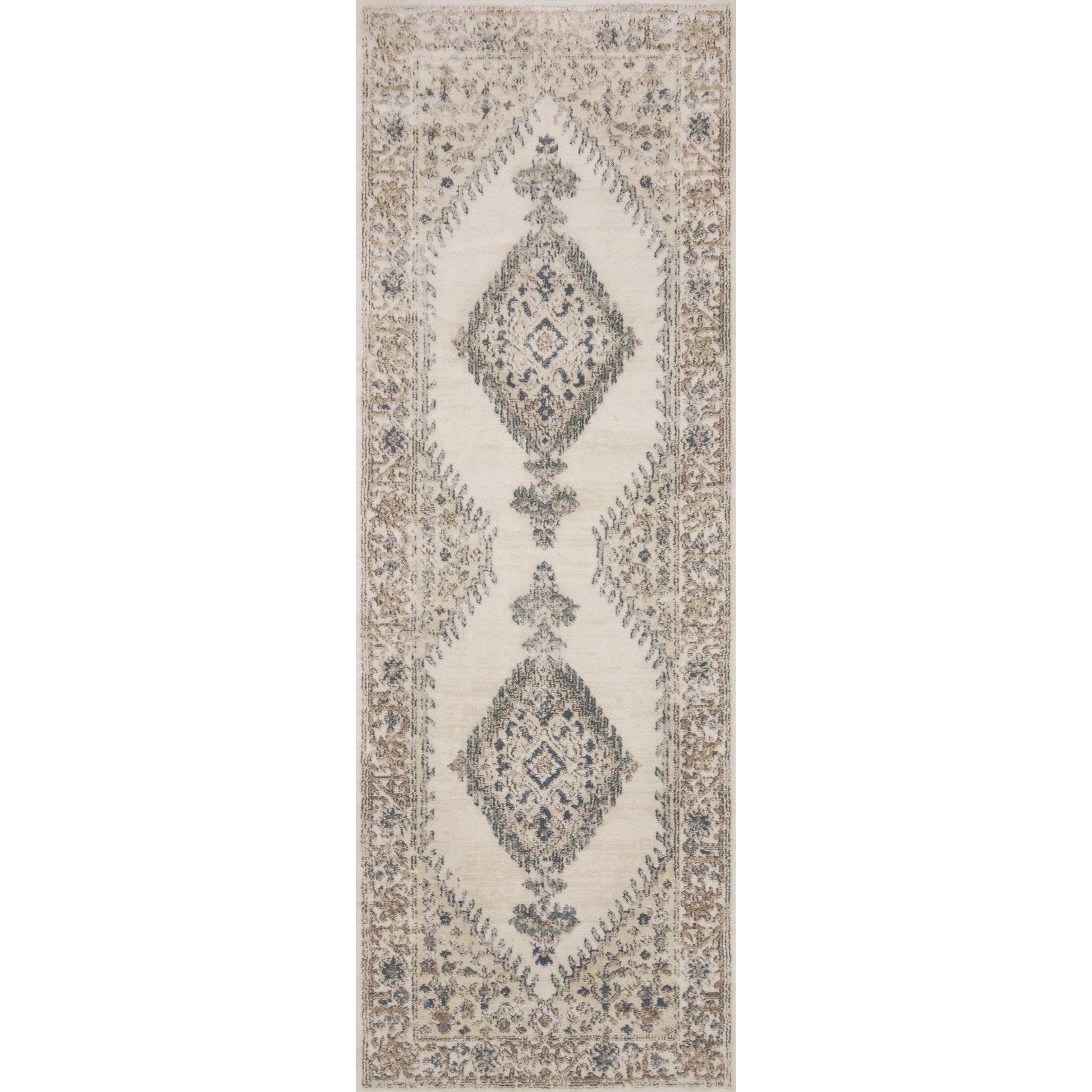Teagan TEA-02 Rug by Loloi in oatmeal, ivory. Made from high pile: 100% polypropylene, short pile: 100% polyester in a unique style.